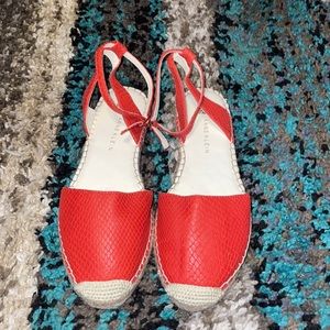 Women’s Anne Klein Red Espadrille Shoes Sz 6.5
